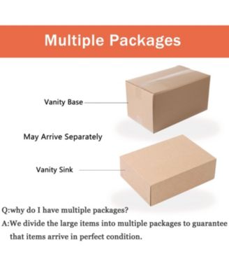 30 Inch Floating Vanity with Ceramic Basin