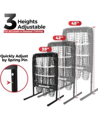 9 Hole Pitching Net for Baseball & Softball - with Strike Zone, Adjustable Throwing Target, Training Equipment