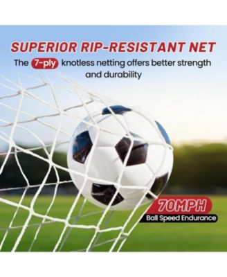 12x6FT Soccer Goal - Easy Setup, Portable with Upgraded Collapsible Metal Base - Includes Carry Bag, for Backyard, Indoor & Outdoor Practice