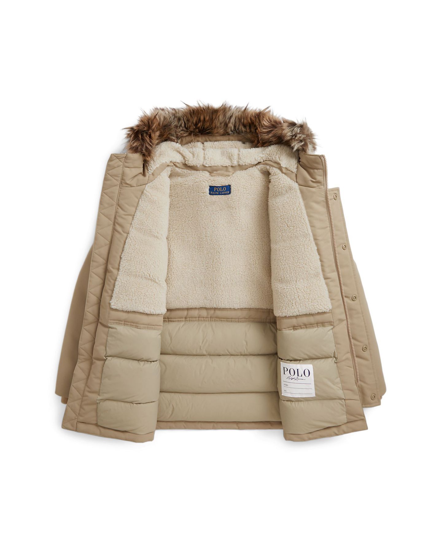 Куртка Polo Ralph Lauren Faux-Fur-Trim Down Parka для мальчиков, цвет: Хаки — фото 4