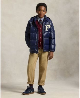 Big Boys Glossed Hooded Down Jacket