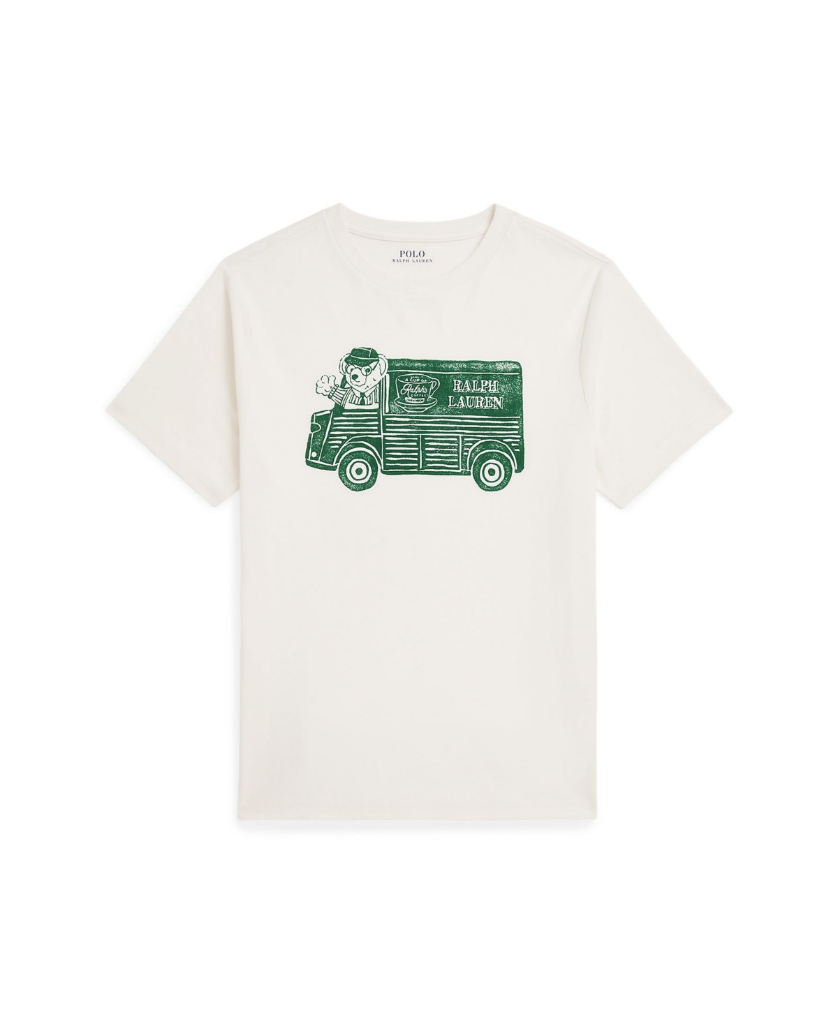 Polo Ralph Lauren Big Boys Ralph's Coffee Polo Bear T-Shirt - Nevis