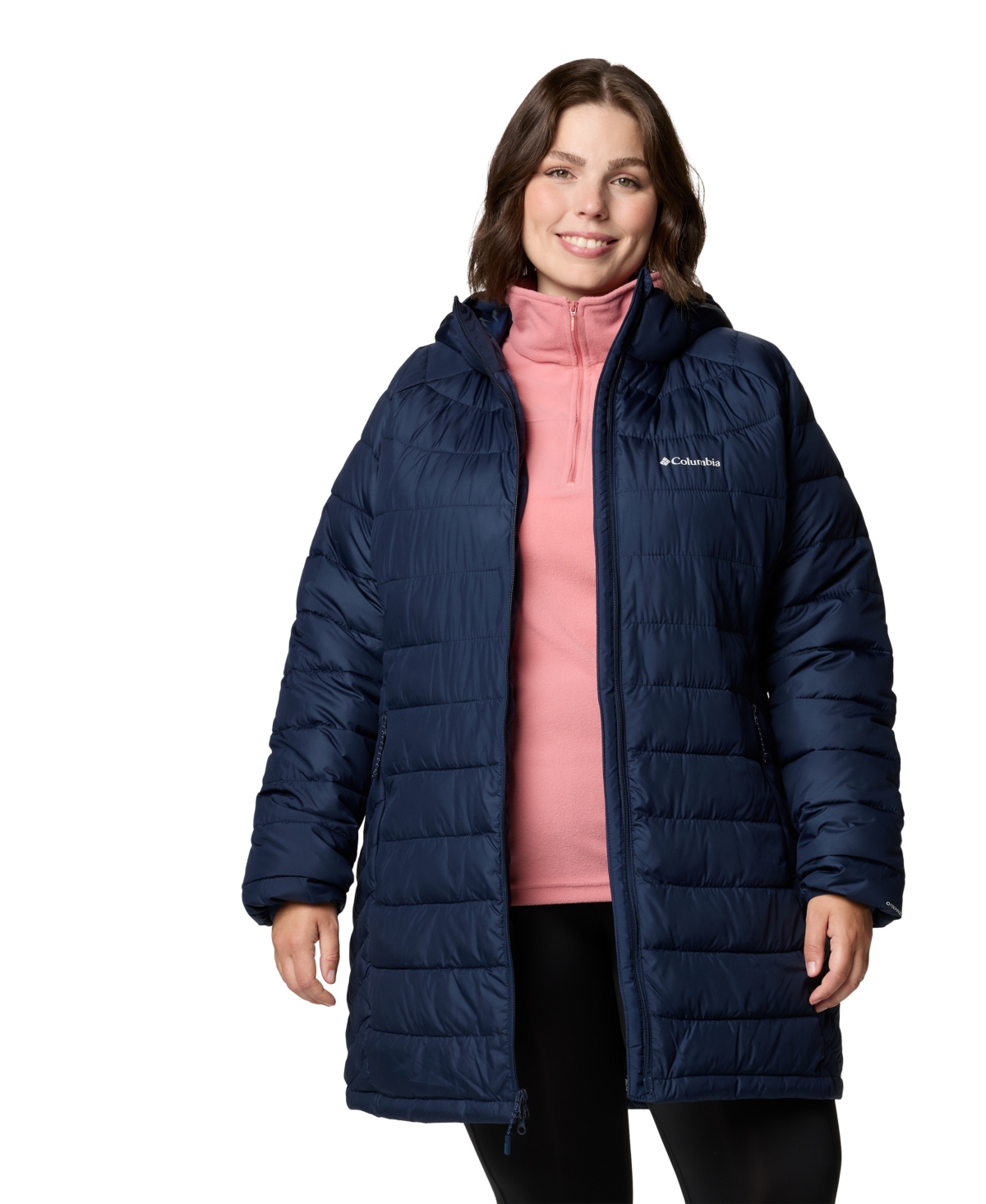 Columbia Plus Size Powder Lite Ii Mid Jacket In Blue
