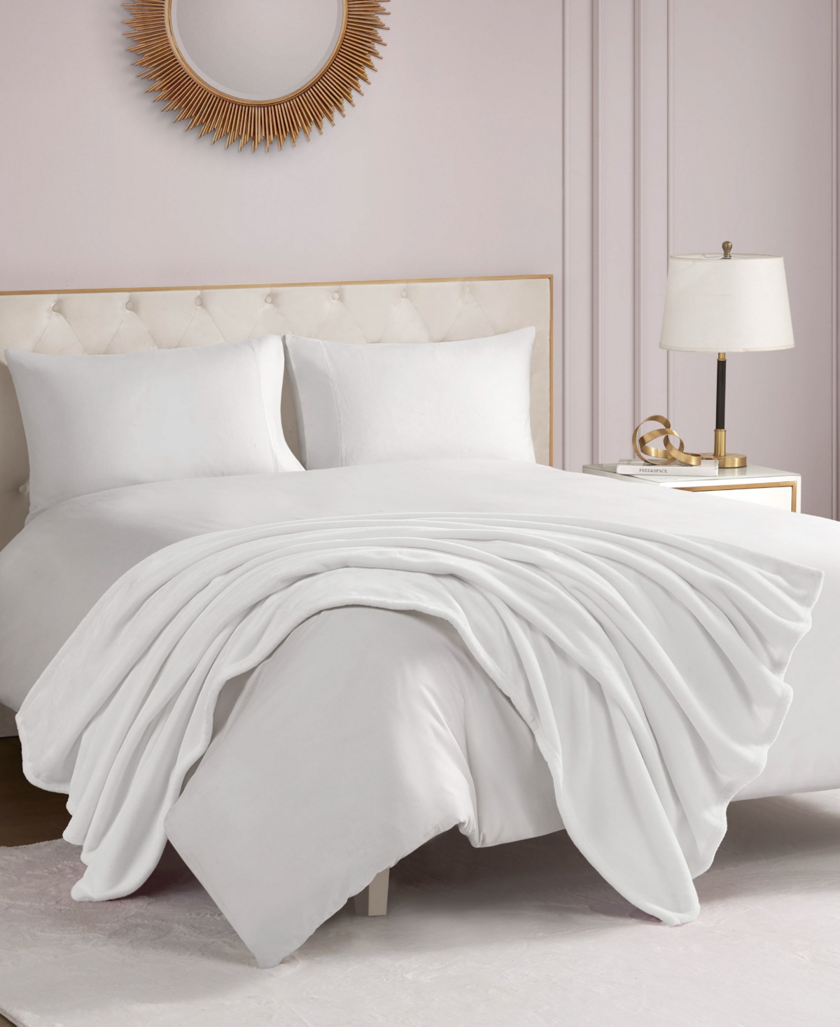 Juicy Couture Plush Throw, 50" X 70" In White