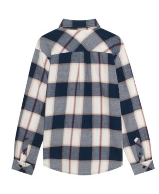 Big Boys' Plaid Long-Sleeve Shirt