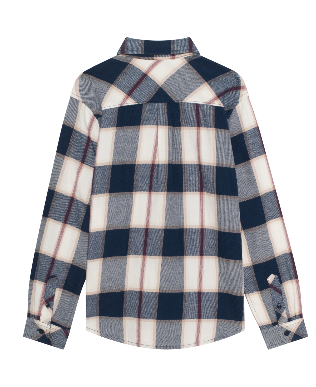 B By Brooks Brothers Big Boys Plaid Long-sleeve Shirt In Gray