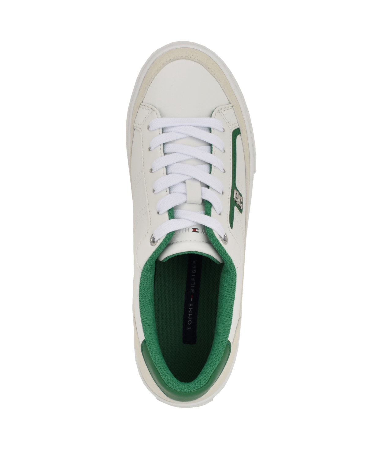 Tommy Hilfiger Women's Lencet Round Toe Lace-up Sneakers In White