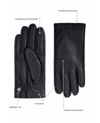 Women`s Hand-sewn Premium Lamb Leather Touchscreen Gloves "MILLIE"