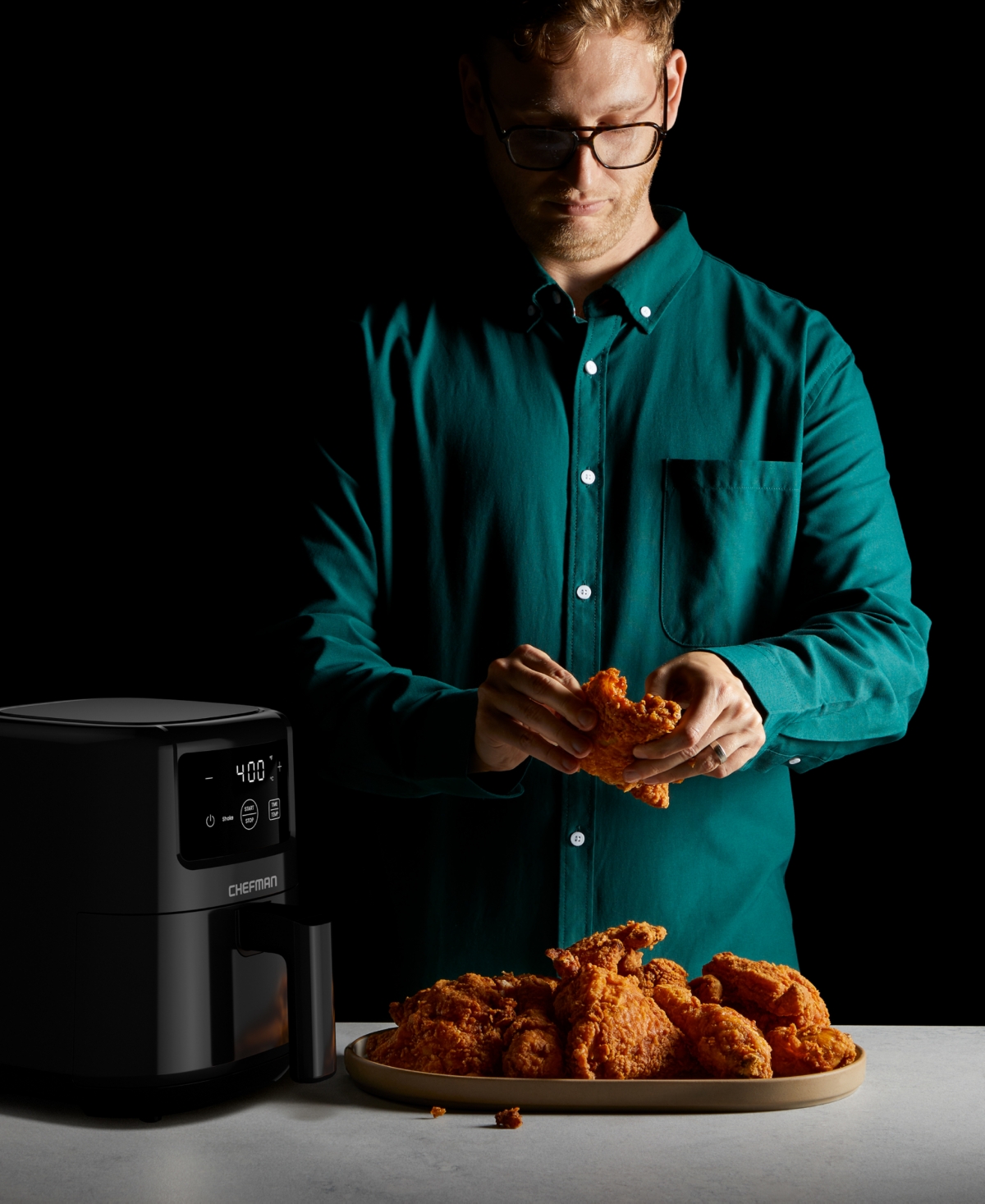 Chefman . Turbofry 2 Qt Touch Digital Air Fryer In Black