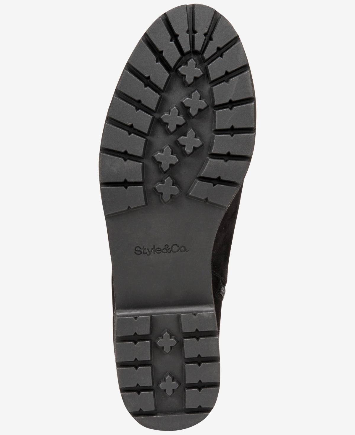 Style & Co Women's Vaill Lug Wedge Booties, Macy's Exclusive In Black