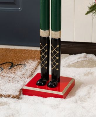 36.5" Wooden Christmas African Soldier Nutcracker