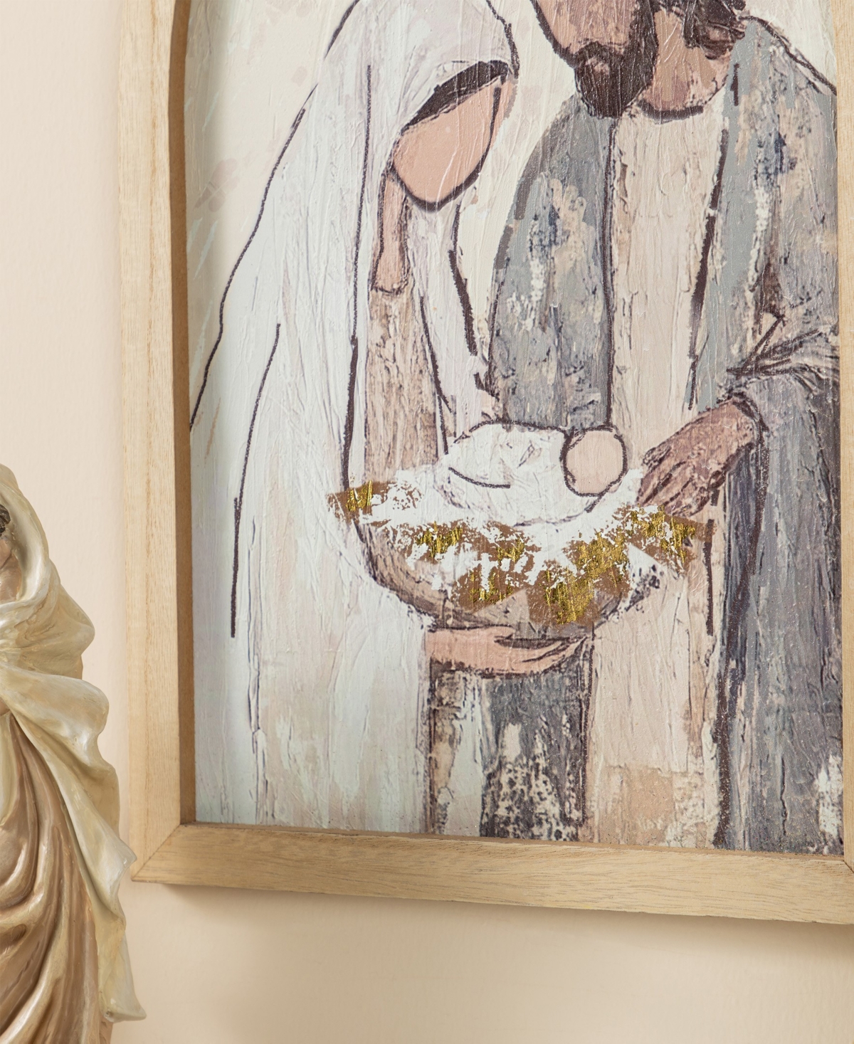 Glitzhome 19.75" Wooden Nativity Scene Wall Decor In Multi