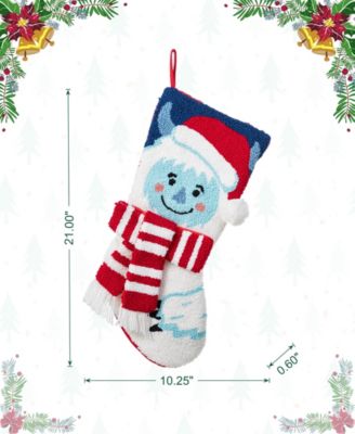 21" Hooked Yeti Christmas Stocking
