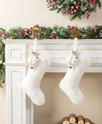 21" Plush Christmas Stocking with Complimentary Reindeer Ornament