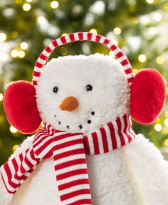 17.75" Christmas Fabric Standing Snowman