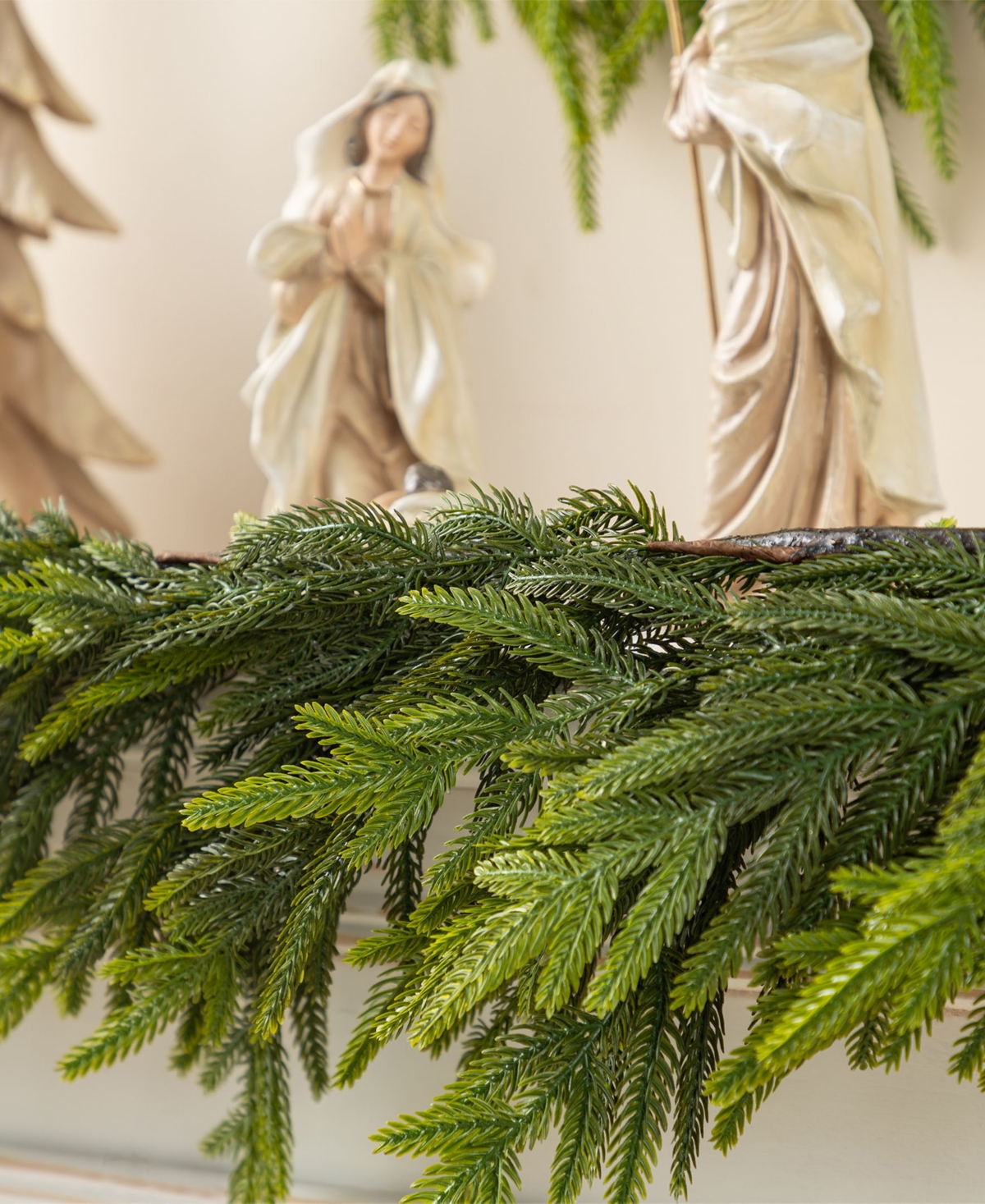 Glitzhome Christmas Greenery Dripping Garlands, Set Of 2 In Multi