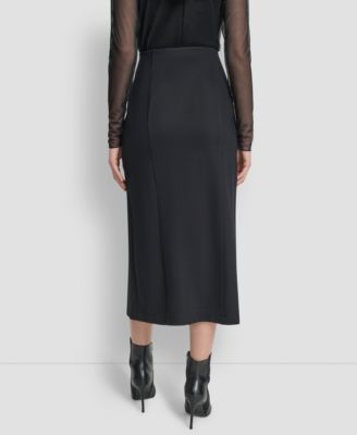 Women's Grommet Detail Midi Skirt