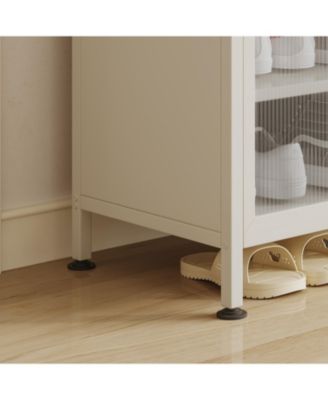 Shoe Storage Cabinet with Doors, 6-Tier Shoe Cabinet with Sturdy Support Legs, Shoes Rack Organizer Cabinet for Entryway, Front Door