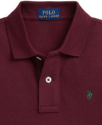 Toddler and Little Boys Cotton Mesh Long Sleeve Polo Shirt