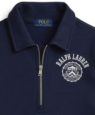 Big Boys Logo Fleece Collared Sweatshirt