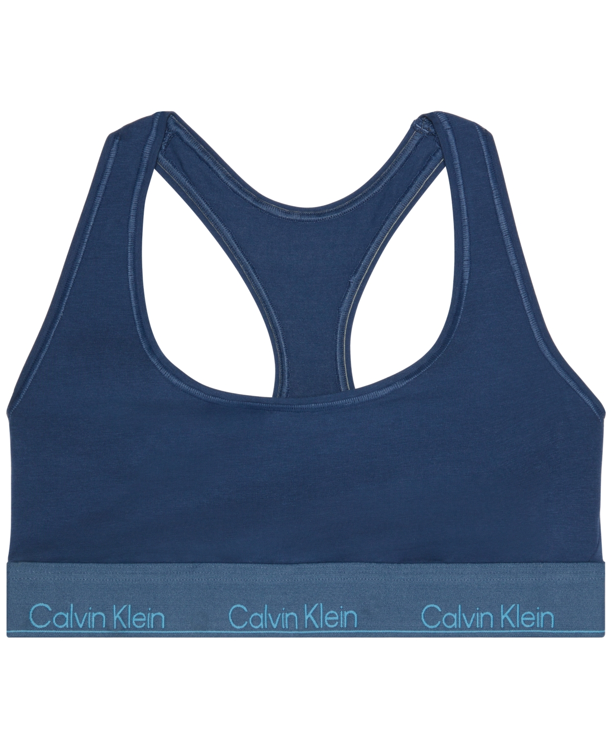 Calvin Klein Lightly Lined Racerback Bralette In Blue