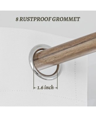 100% Blackout Linen Texture Curtains with Grommet Top, 2 Panels