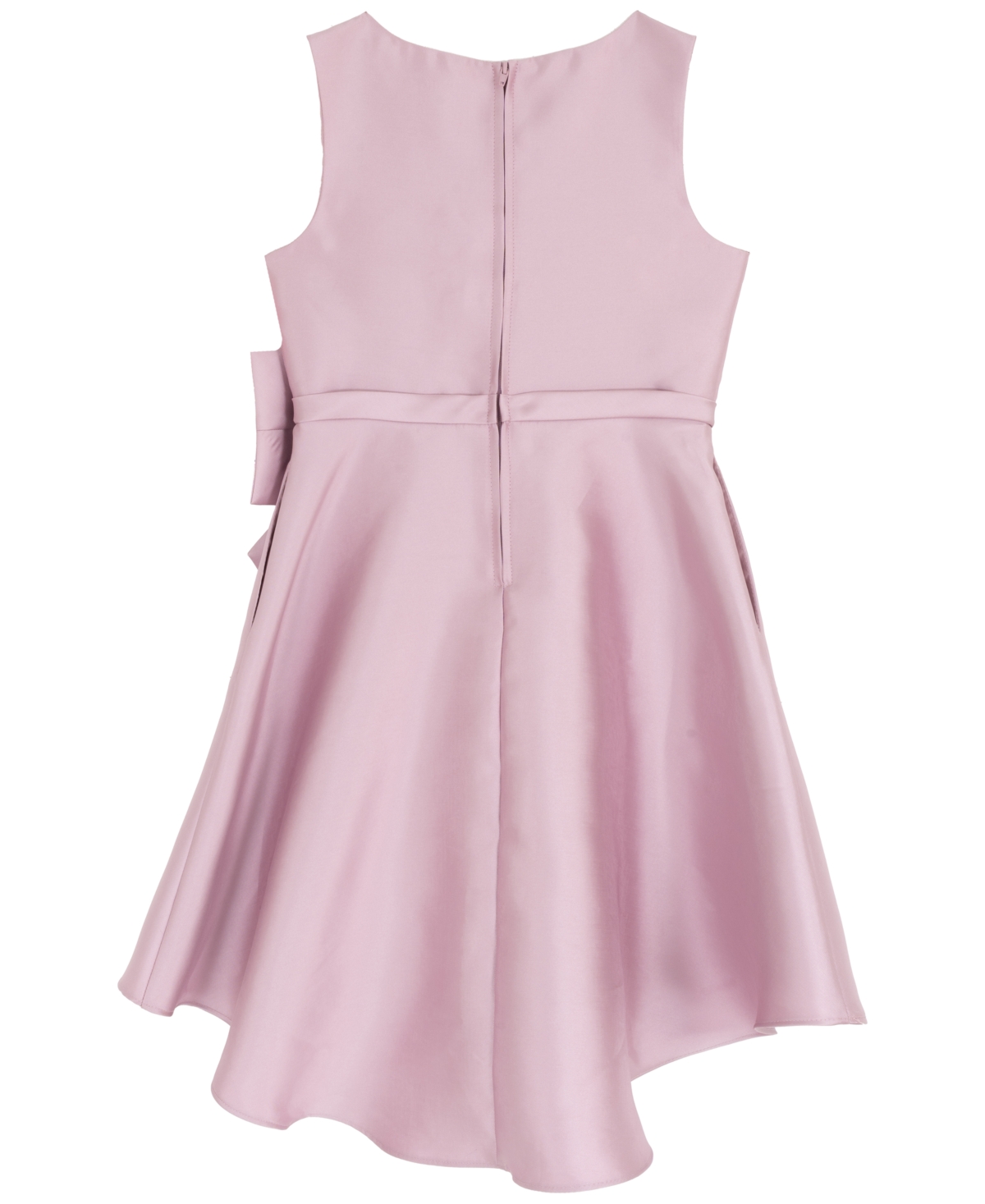 Rare Editions Big Girl Mikado Social Dress With Cascading Bow In Purple
