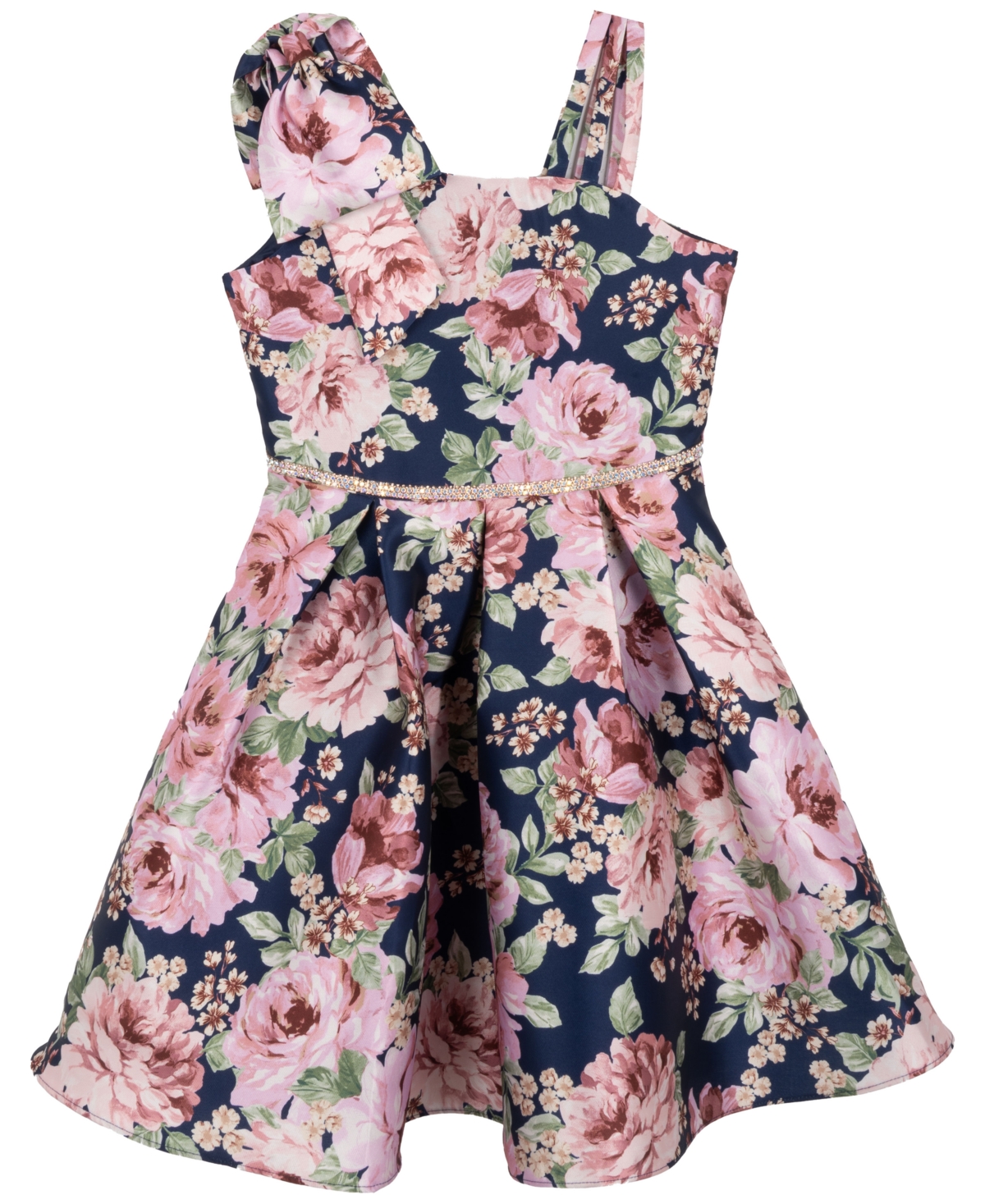 Rare Editions Big Girls Asymmetrical Mikado Social Dress In Multi
