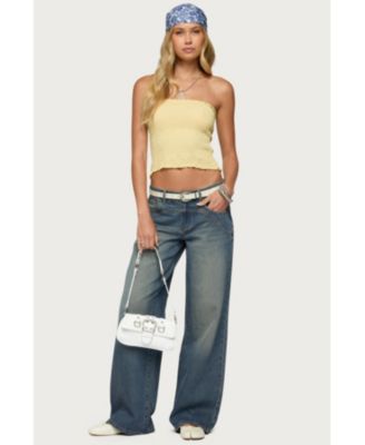 Womens Emmet Strapless Scrunch Top