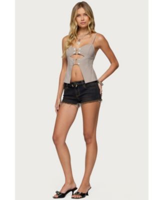 Womens Shay Split Front Buckle Tank Top