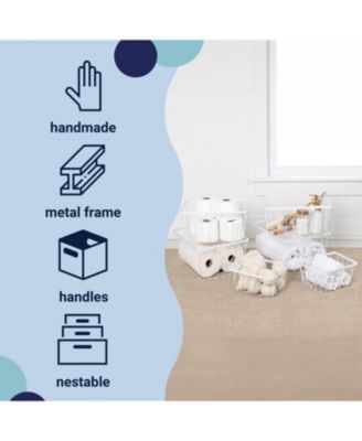 Camden Vintage Industrial Handmade Set of 6 Wire Metal Nesting Storage Baskets