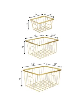 Camden Vintage Industrial Handmade Set of 6 Wire Metal Nesting Storage Baskets