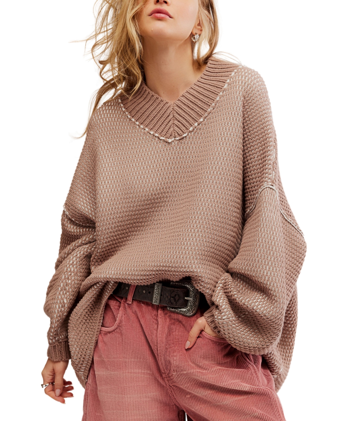 Free People Women's Maisie Two-Tone Sweater