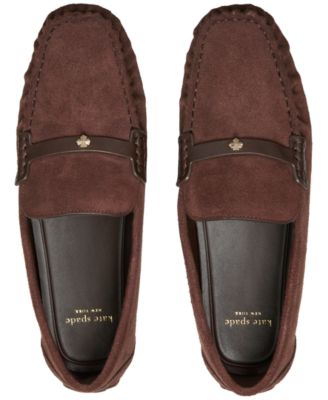 Women's Flower Stud Round Toe Moccasin Loafers