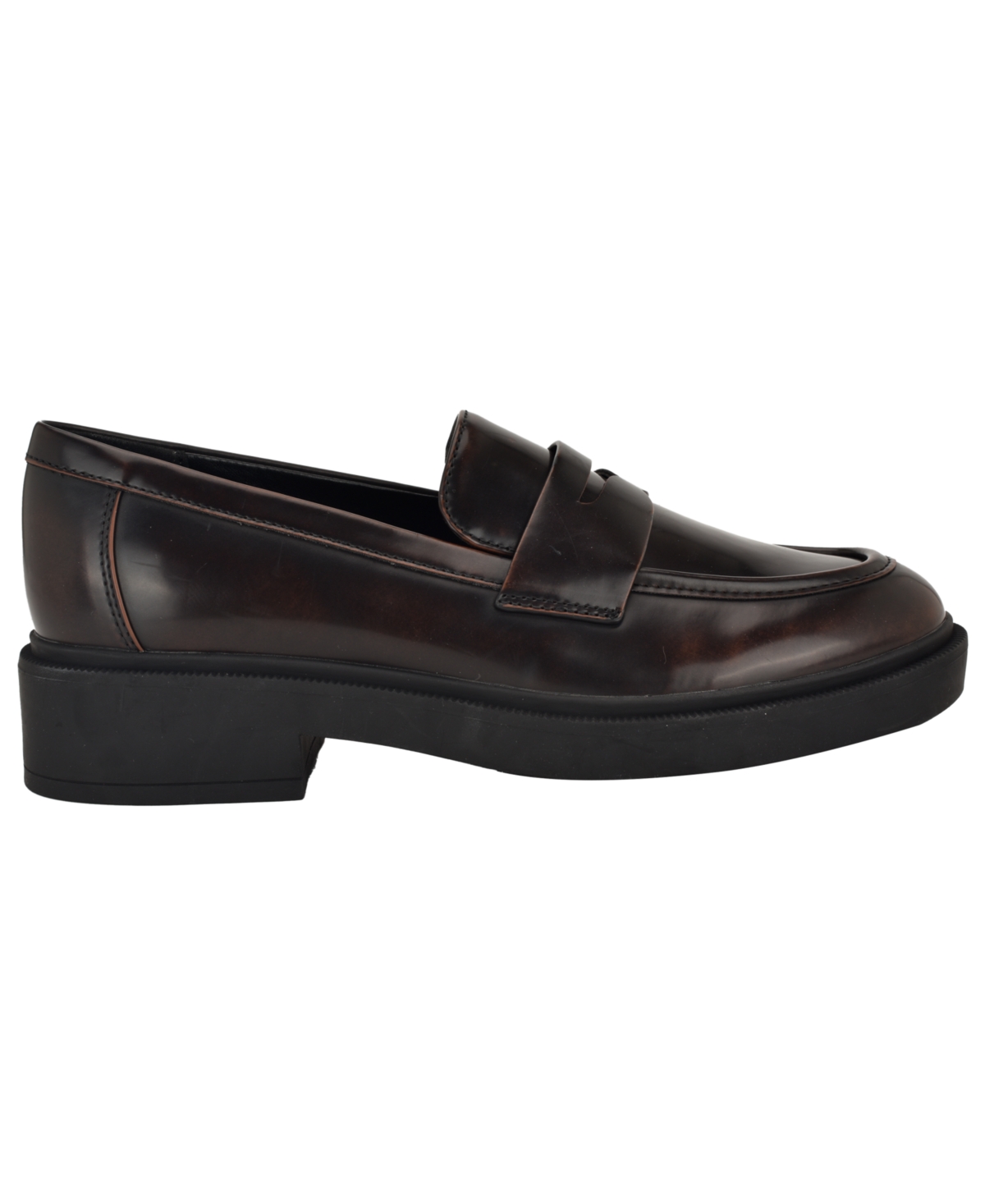 Calvin Klein Grant Lug Sole Penny Loafer In Brown