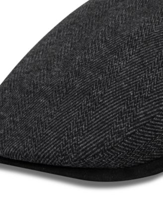 Men's Lined Herringbone Flat Cap
