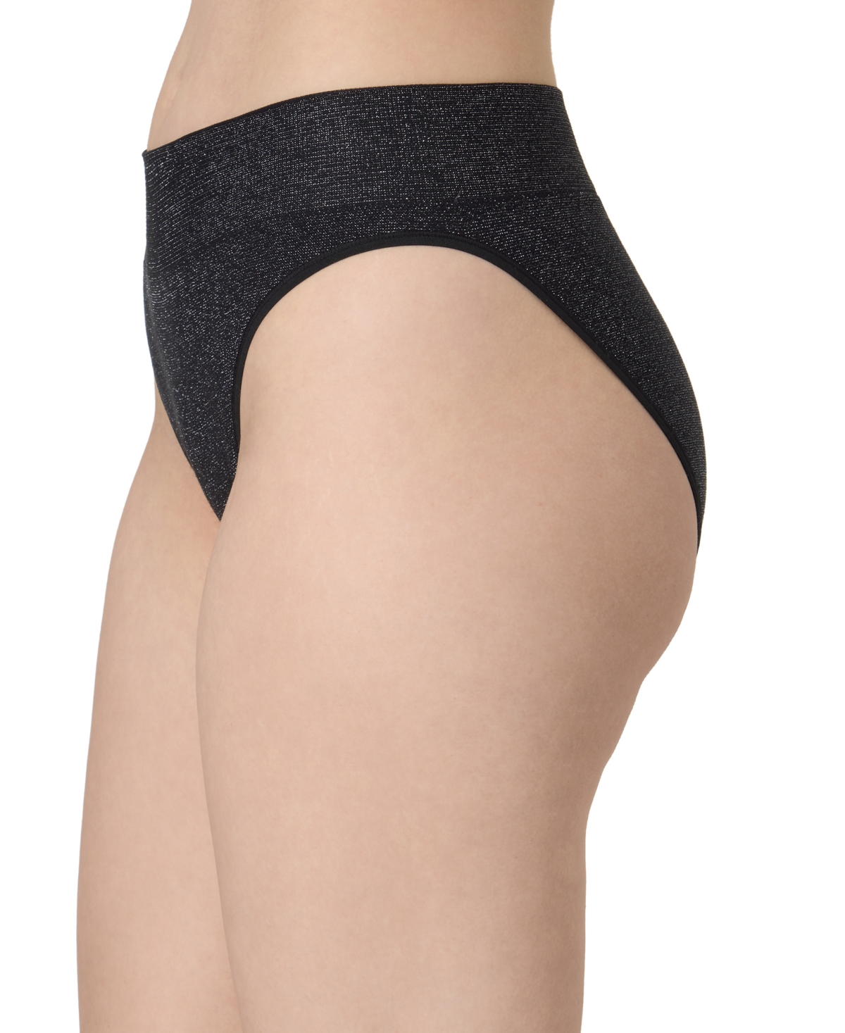 Maidenform M Seamless High Leg Bikini Underwear Dm2317 In Black