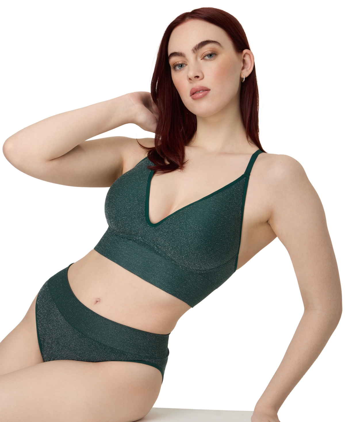 Maidenform M Seamless High Leg Bikini Underwear Dm2317 In Green