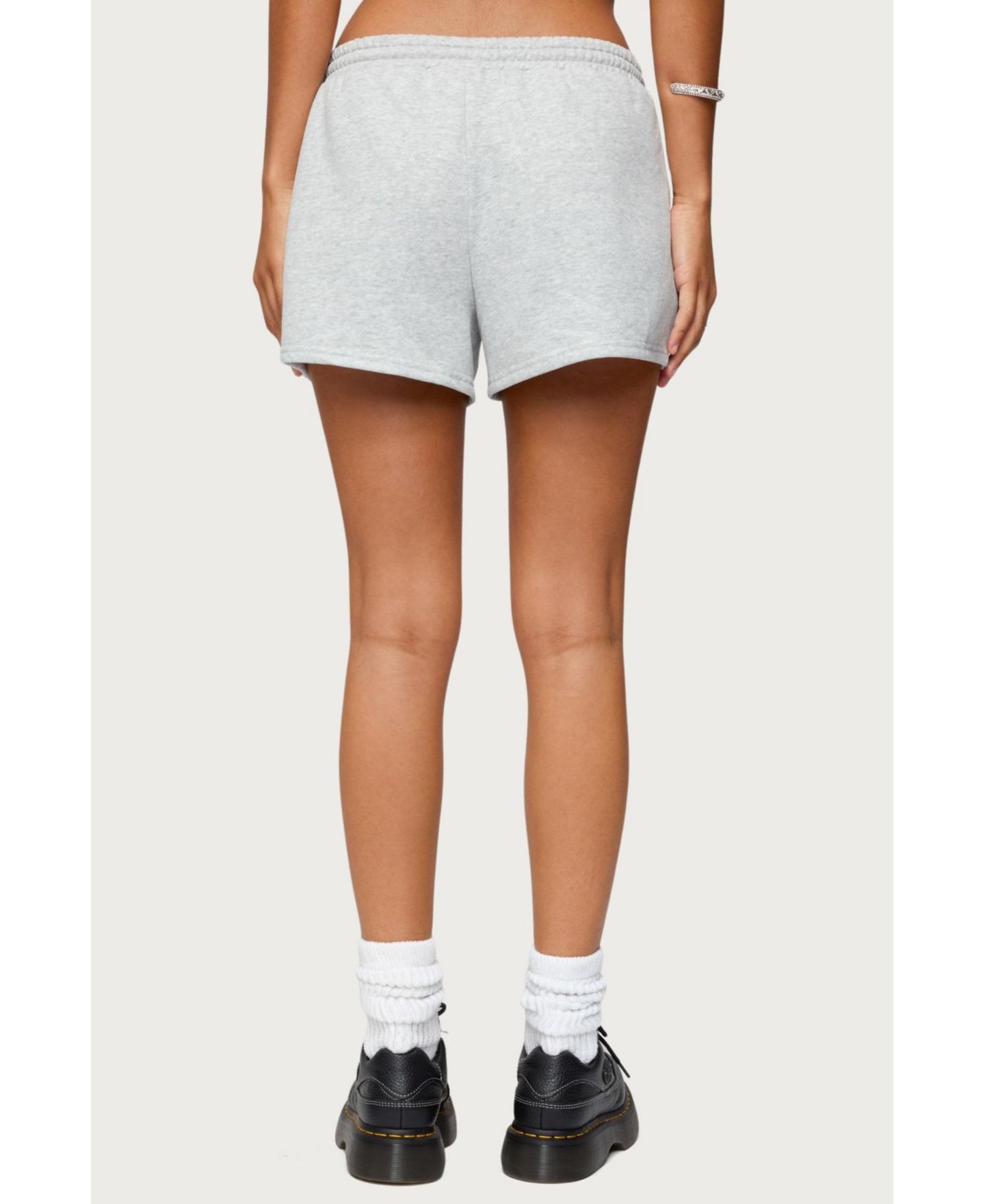 Женские шорты Off Duty Edikted Sweat Shorts, цвет: Серый меланжевый — фото 2