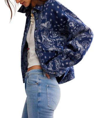 Women's Bandana Jacquard Long-Sleeve Shirt