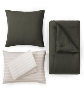 Solid Microfiber 7-Pc. Comforter Set, Full/Queen