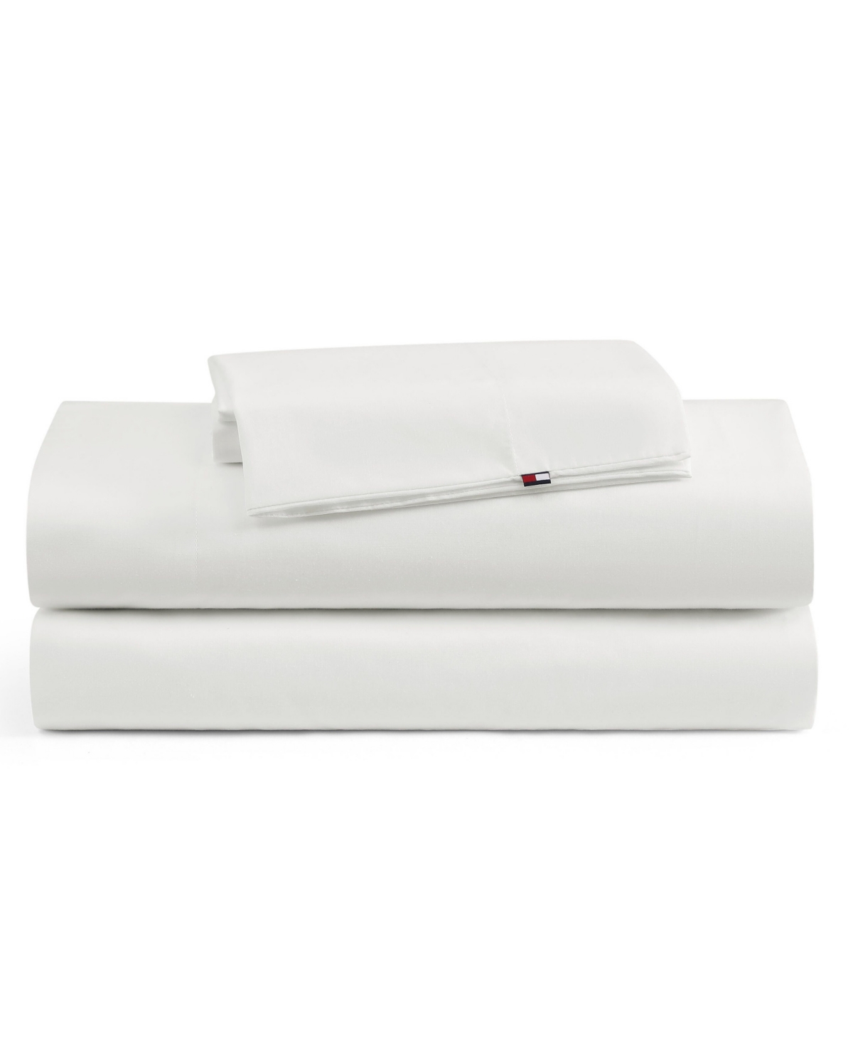 Tommy Hilfiger Performance Cooling Solid 180-thread Count Cotton 4-pc. Sheet Set, King In White