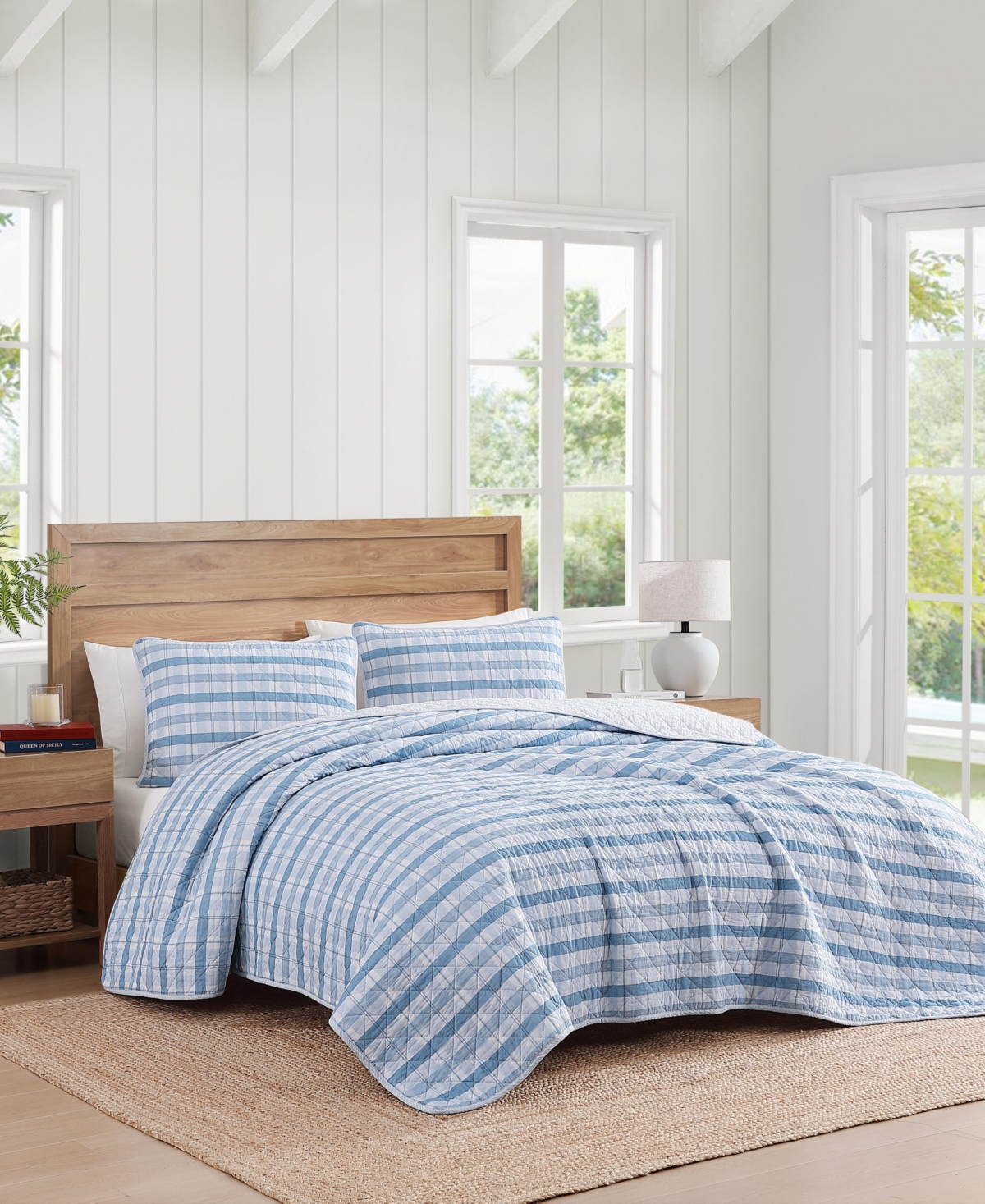 Tommy Hilfiger Dreamy Plaid Cotton Reversible 3-pc. Quilt Set, King