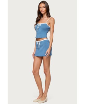 Womens Pheobe Contrast Knit Tank Top