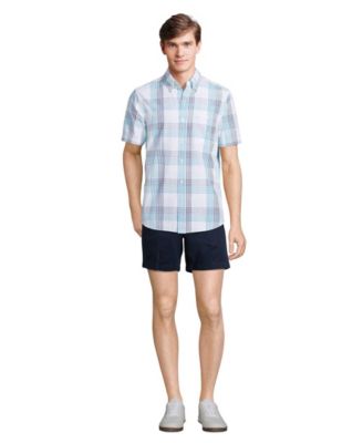 Men's No Iron 6" Comfort Waist Plain Front Chino Short