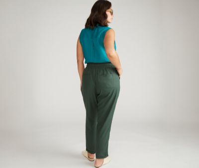 Plus Size Sayville Linen Drawstring Pant