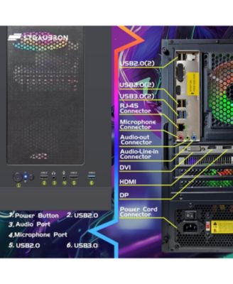 Gaming PC Desktop - Radeon RX 560 4GB GDDR5, Intel Core i5 ,16GB RAM, 512GB SSD, 600M WiFi, Bluetooth 5.0, RGB Mouse Pad, Windows 10 Home