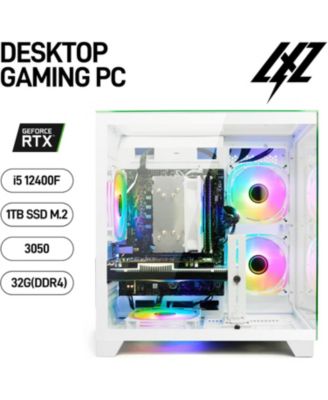 Gaming PC Desktop - 12th Gen Intel Core i5-12400F (6-Core, 2.5GHz),  RTX 3050, 32GB DDR4 RAM, 1TB NVMe SSD, Prebuilt Tower for Gaming/Home/Office
