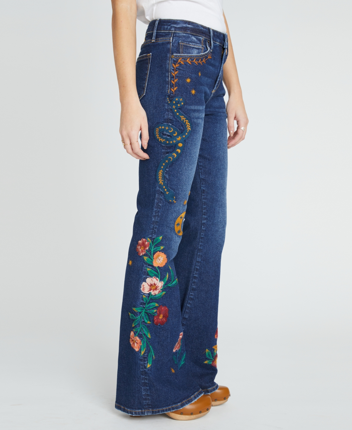 Driftwood Women's Farrah X Hazel Hallucination Embroidered Jeans