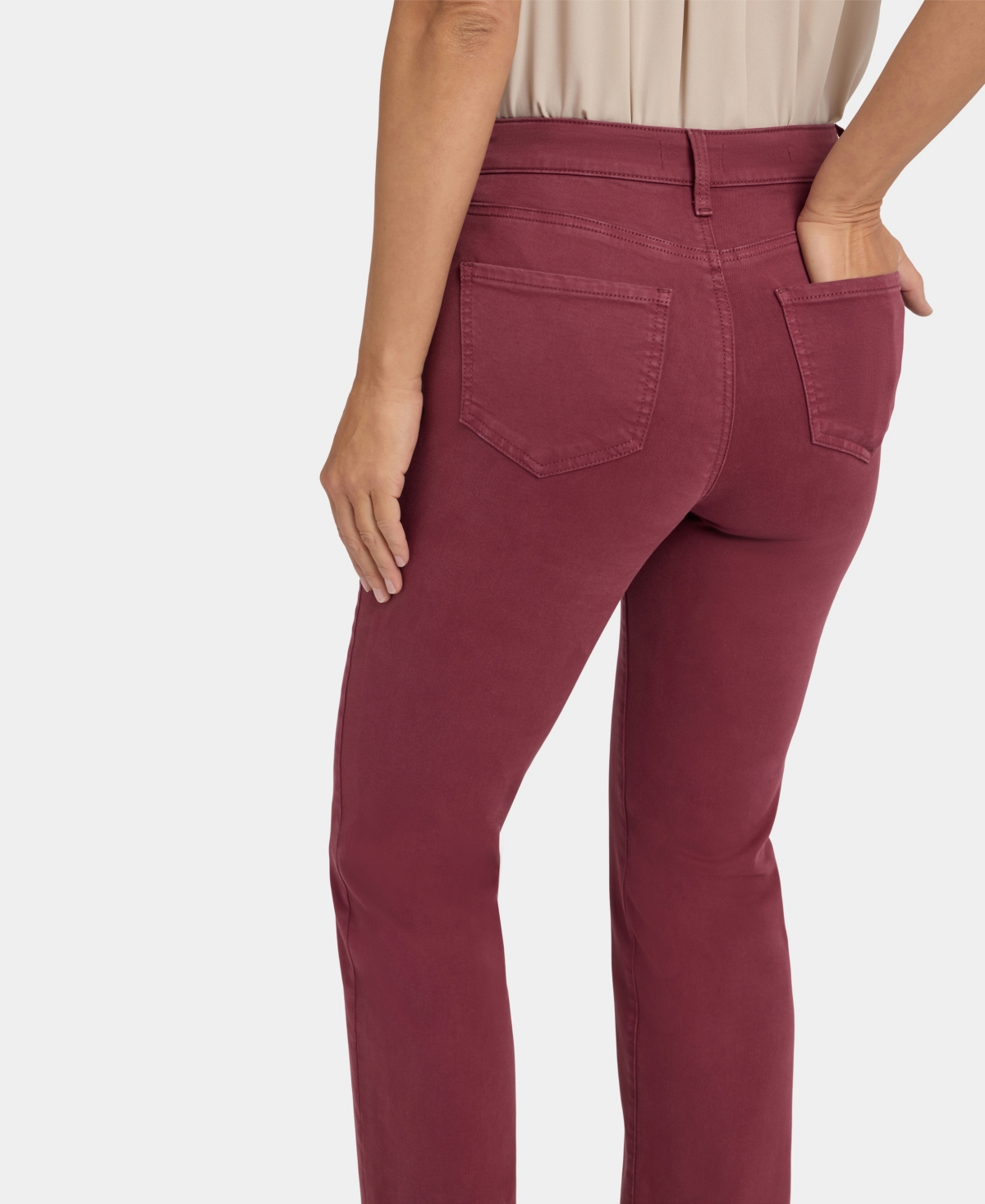 Nydj Petite Marilyn Straight Jeans In Brown